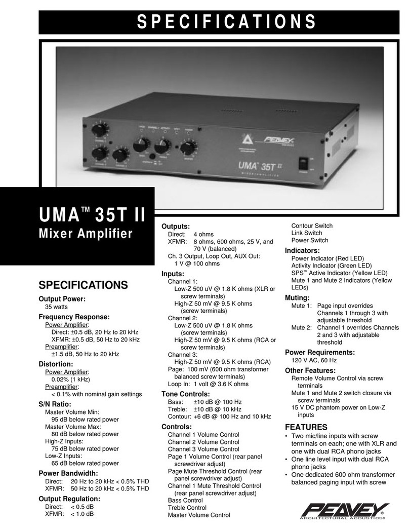 Peavey UMA 35T II Specifications