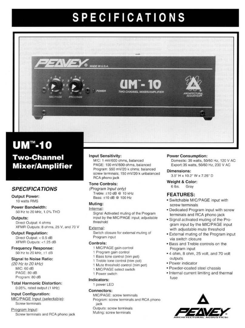 Peavey UM-10 User manual