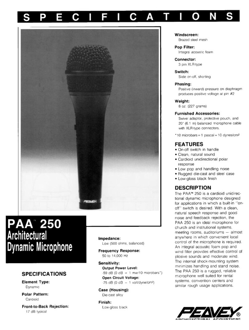 Peavey PAA 250 User manual