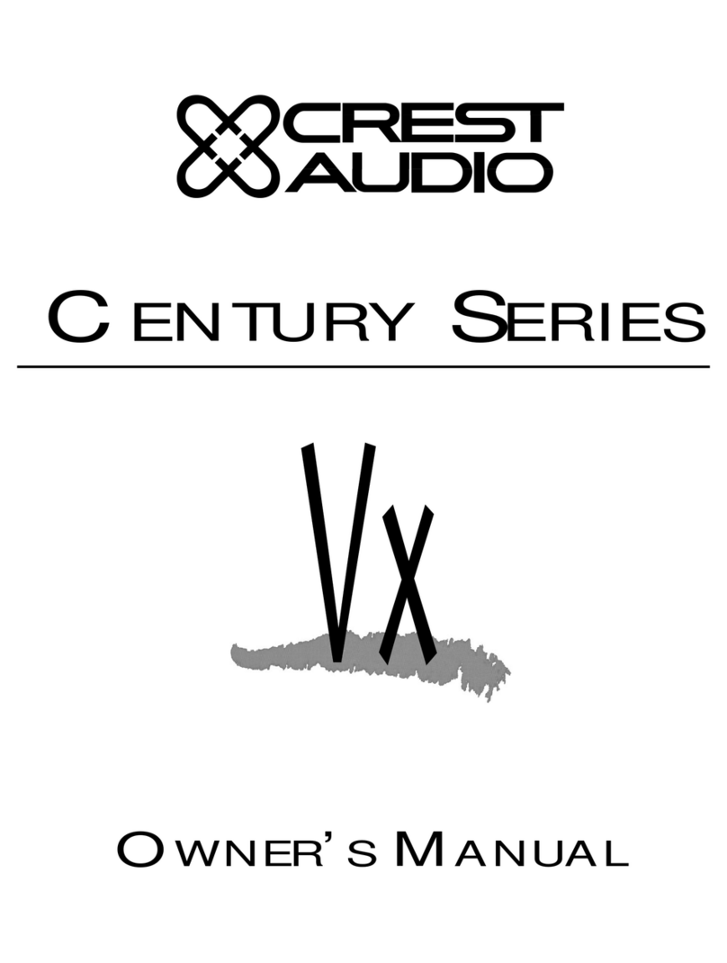 Crest Audio V SERIES User manual