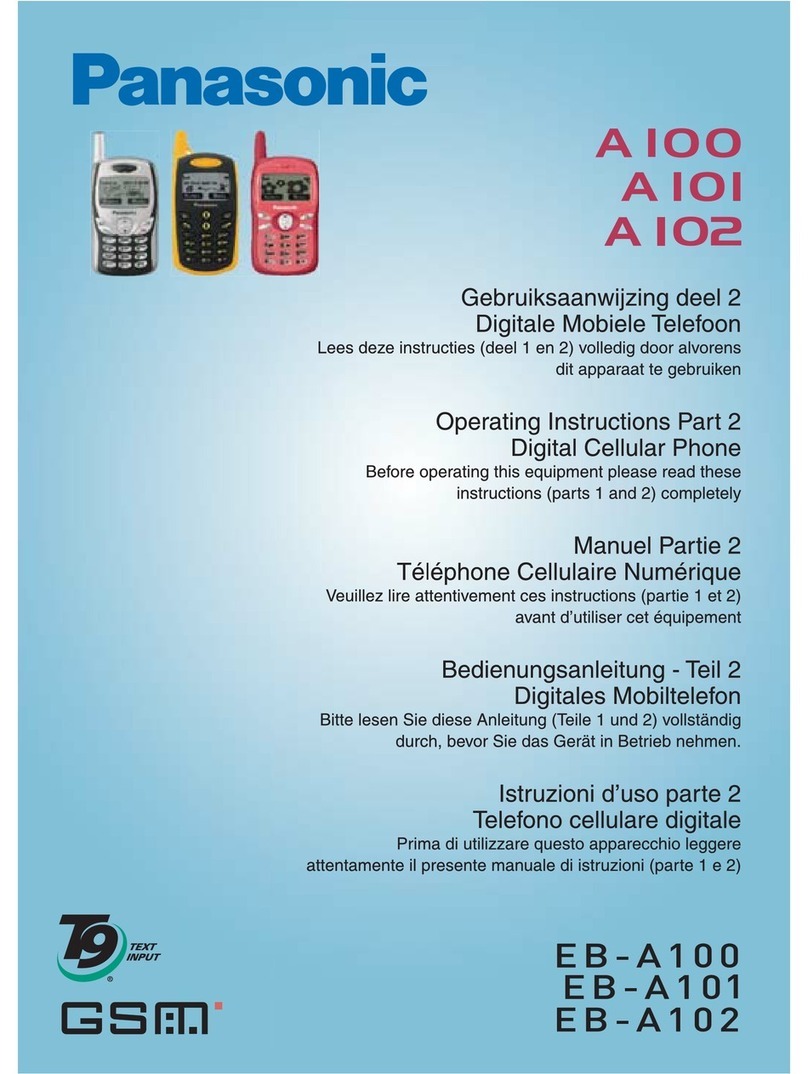 Panasonic A102 User manual
