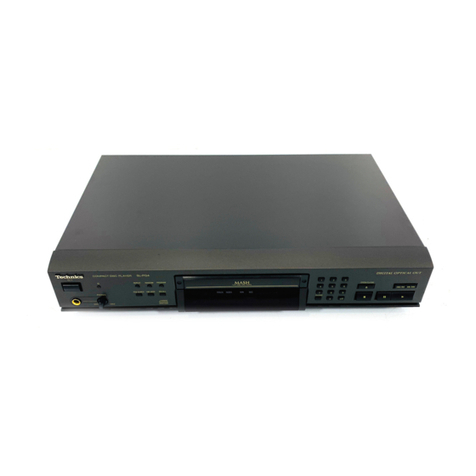 Technics SLPG4 - COMPACT DISC PLAYER User manual