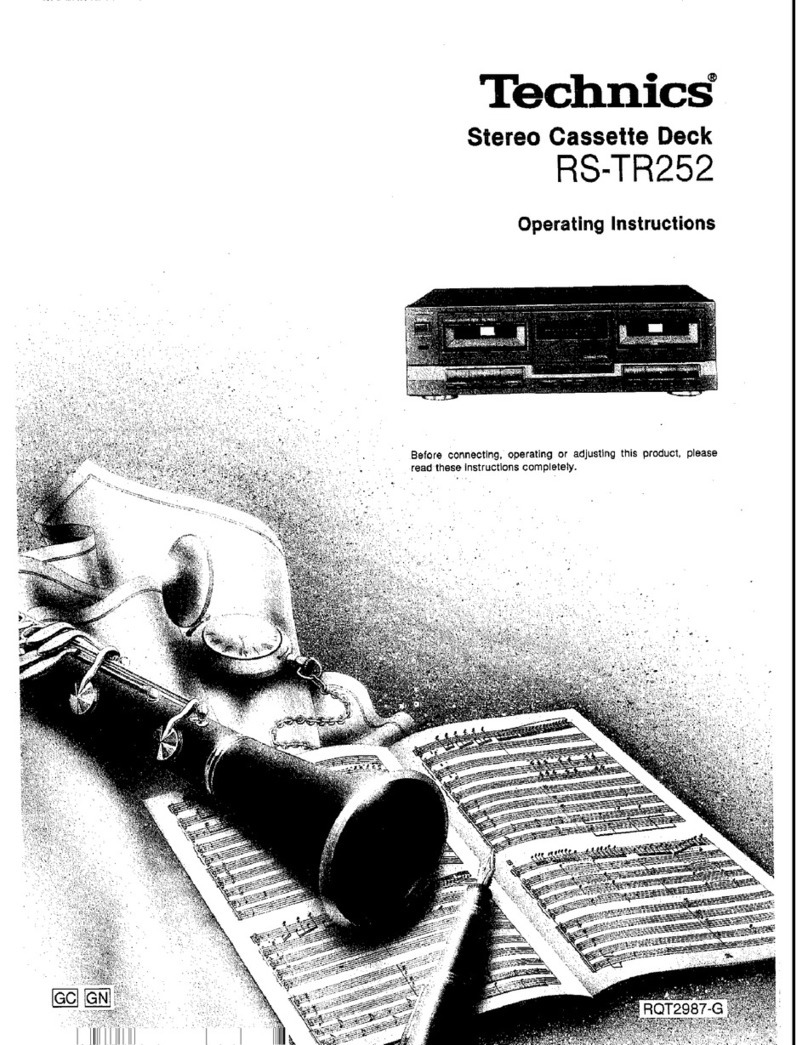 Technics RS-TR252 User manual