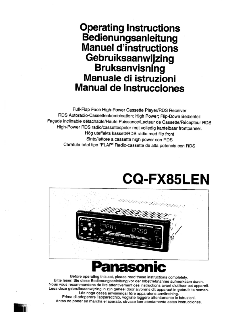 Panasonic CQ-FX85LEN operating instructions Panasonic CQ-FX85LEN operating instructions