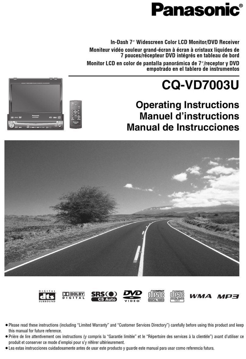 Panasonic CQ-VD7003U operating instructions