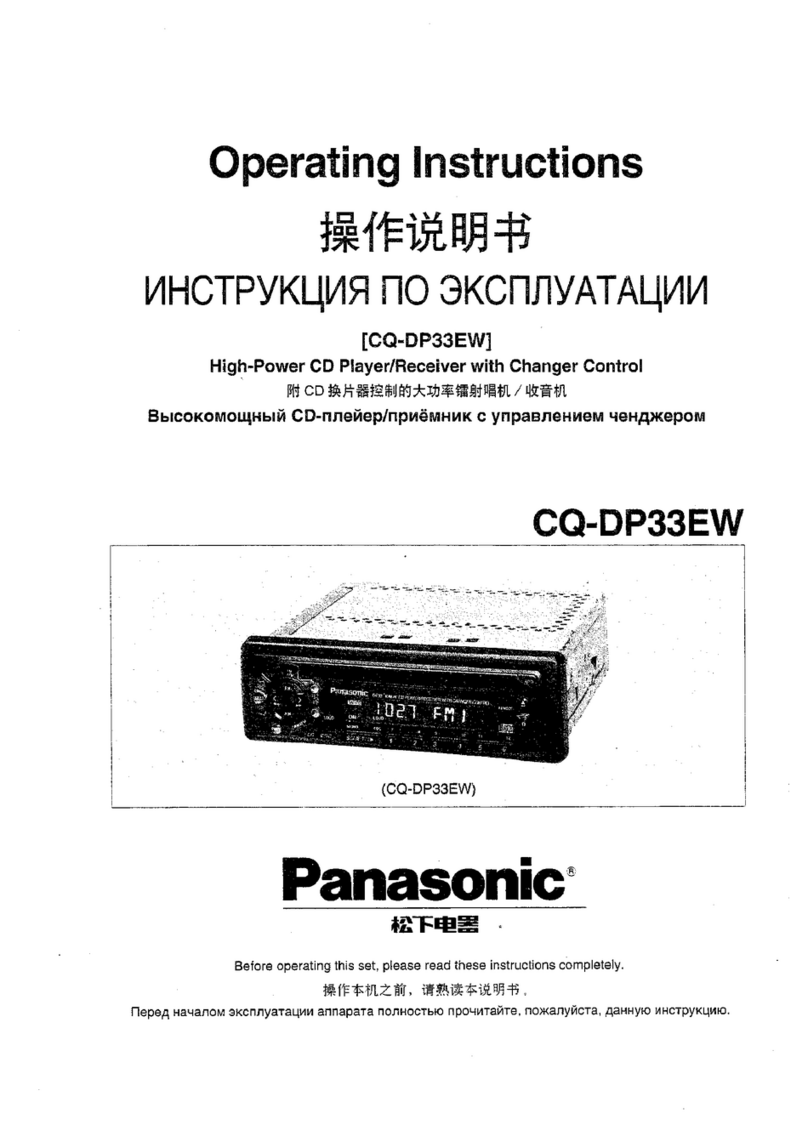 Panasonic CQ-DP33EW operating instructions