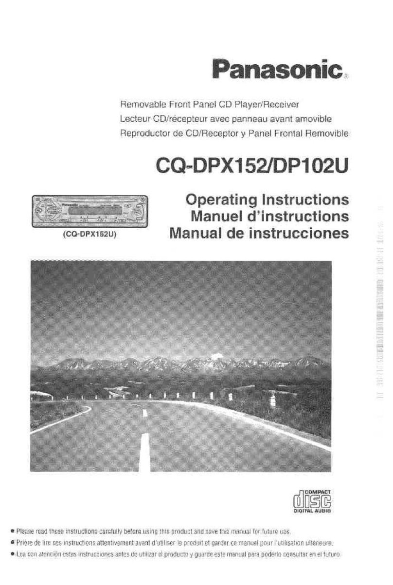 Panasonic CQ-DPX152 User manual Panasonic CQ-DPX152 User manual
