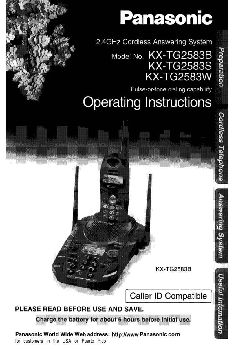 Panasonic KX- TG2583B operating instructions Panasonic KX- TG2583B operating instructions