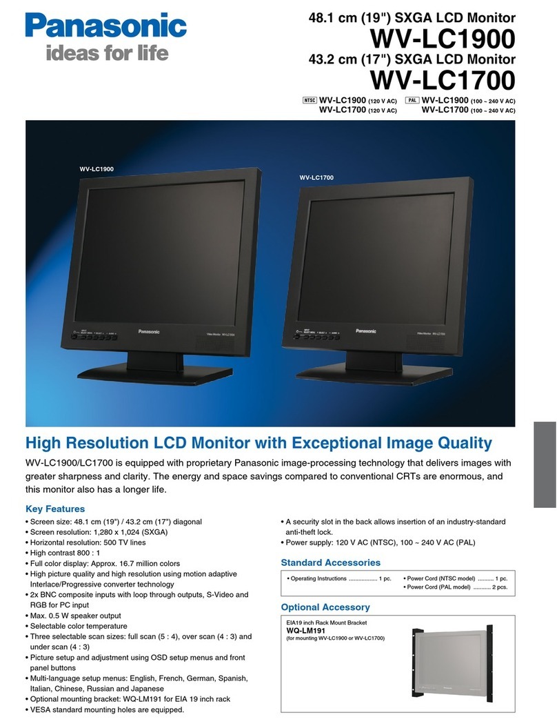 Panasonic WV-LC1700 User manual