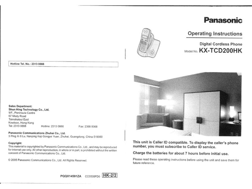 Panasonic KX-TCD200HK operating instructions