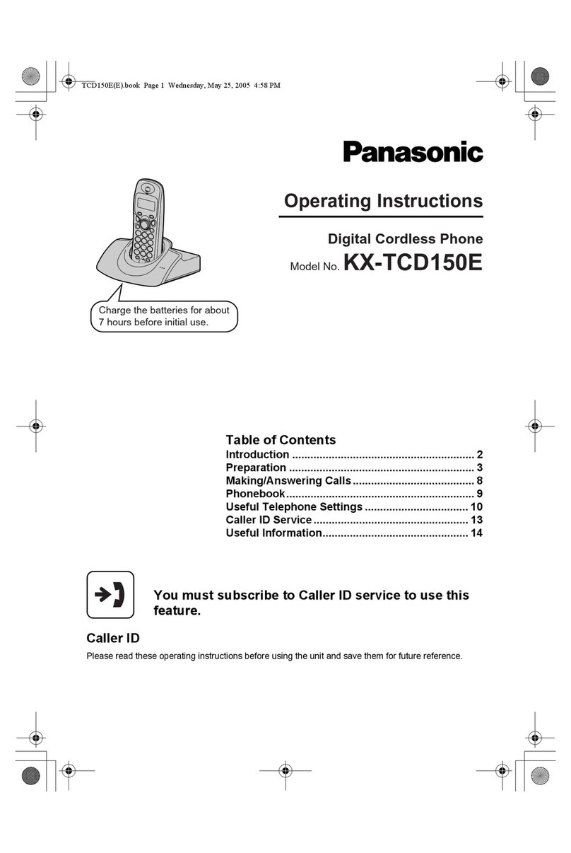 Panasonic KX-TCD150E User manual