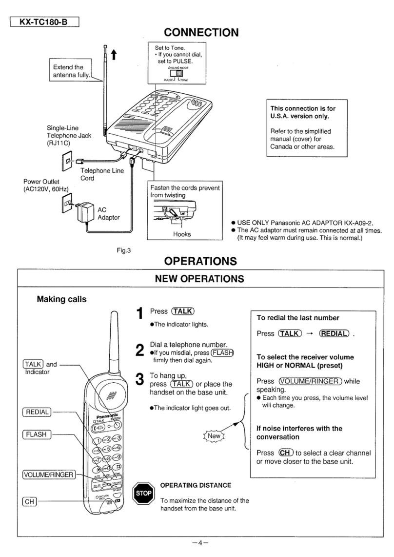 Panasonic KX-TC180-B User manual Panasonic KX-TC180-B User manual