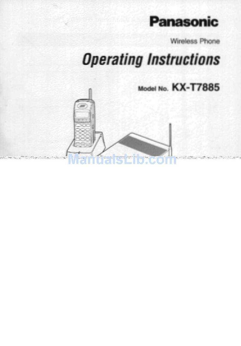 Panasonic KX-T7885 - Battery For User manual