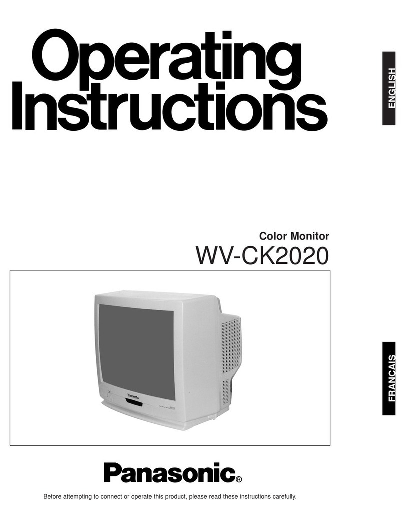 Panasonic WVCK2020 - COLOR MONITOR operating instructions