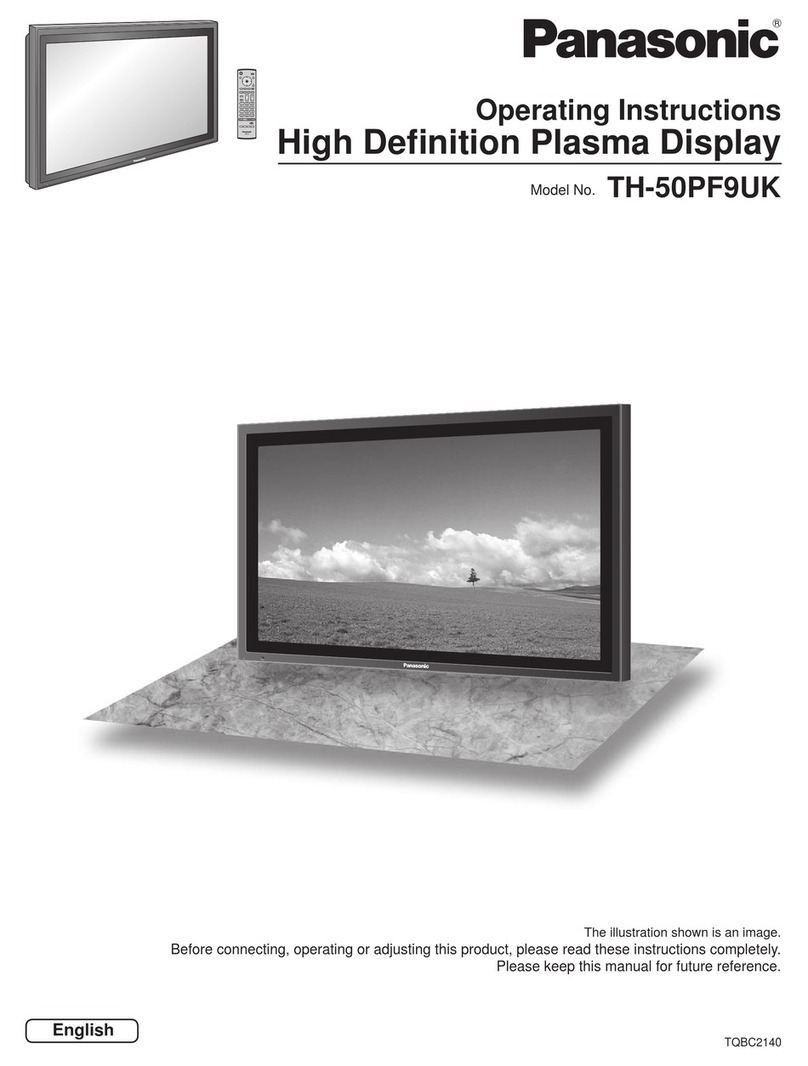Panasonic TH50PF9UK - 50" Plasma Panel User manual