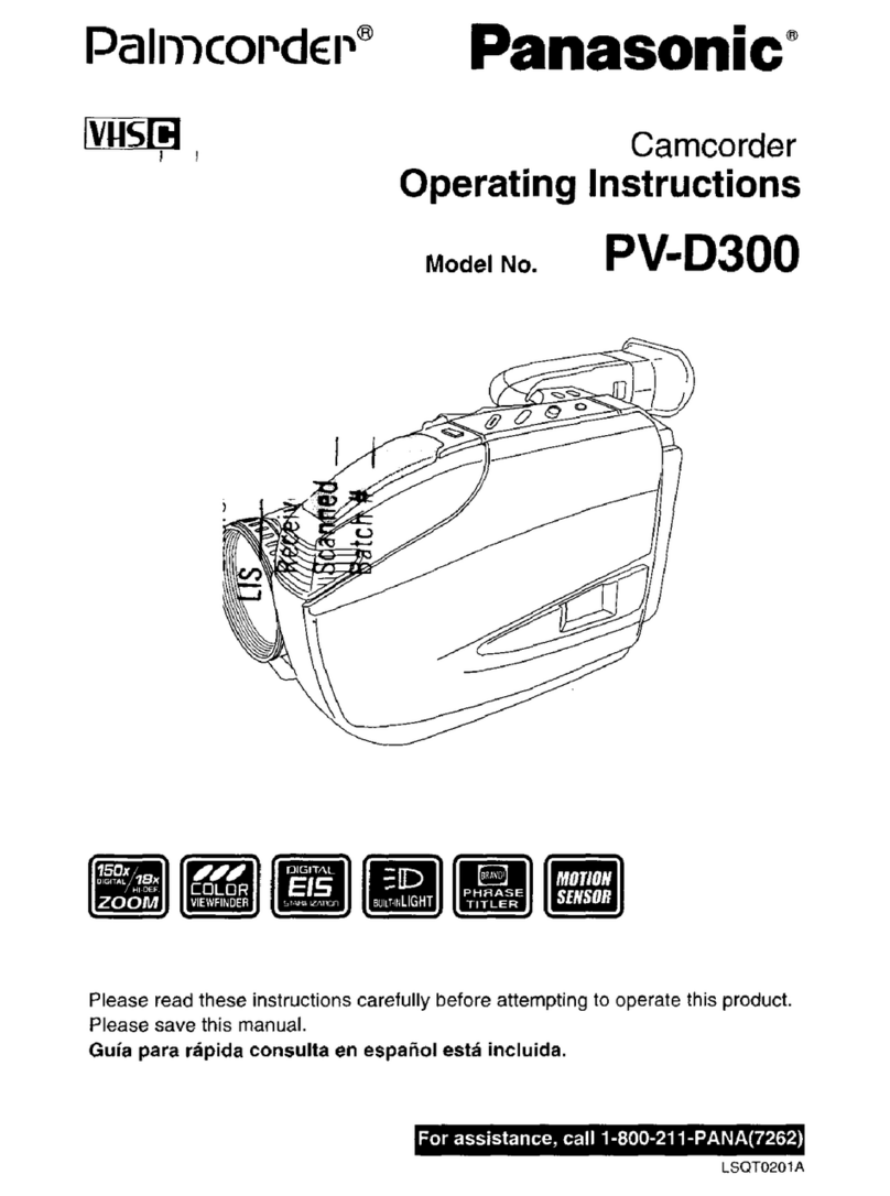 Panasonic Palmcorder PV-D300 User manual