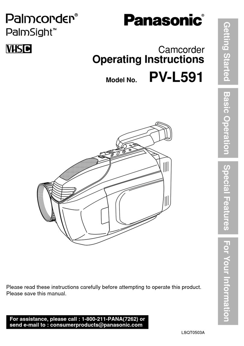 Panasonic Palmcorder PalmSight PV-L591 User manual