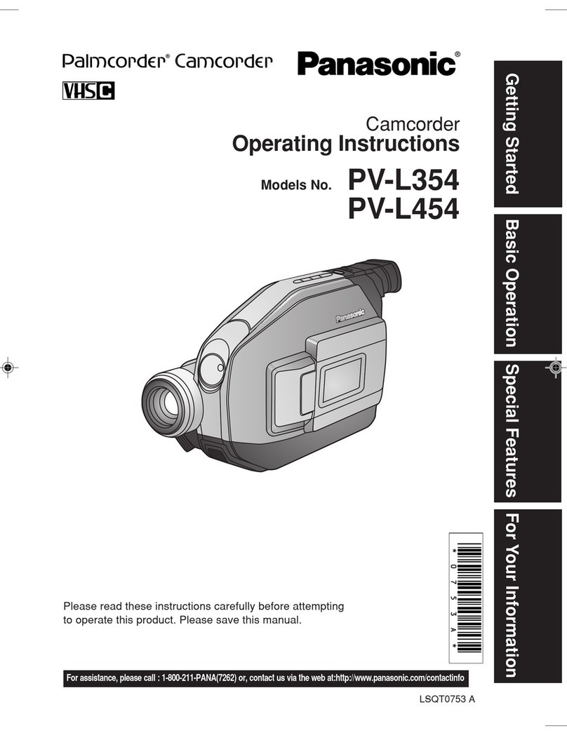 Panasonic PVL354 - VHS-C CAMCORDER User manual