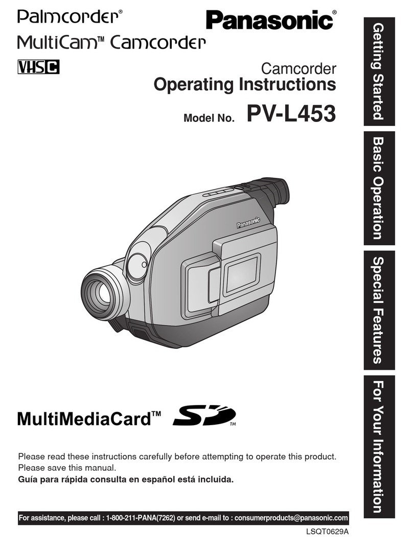 Panasonic Palmcorder MultiCam PV-L453 operating manual