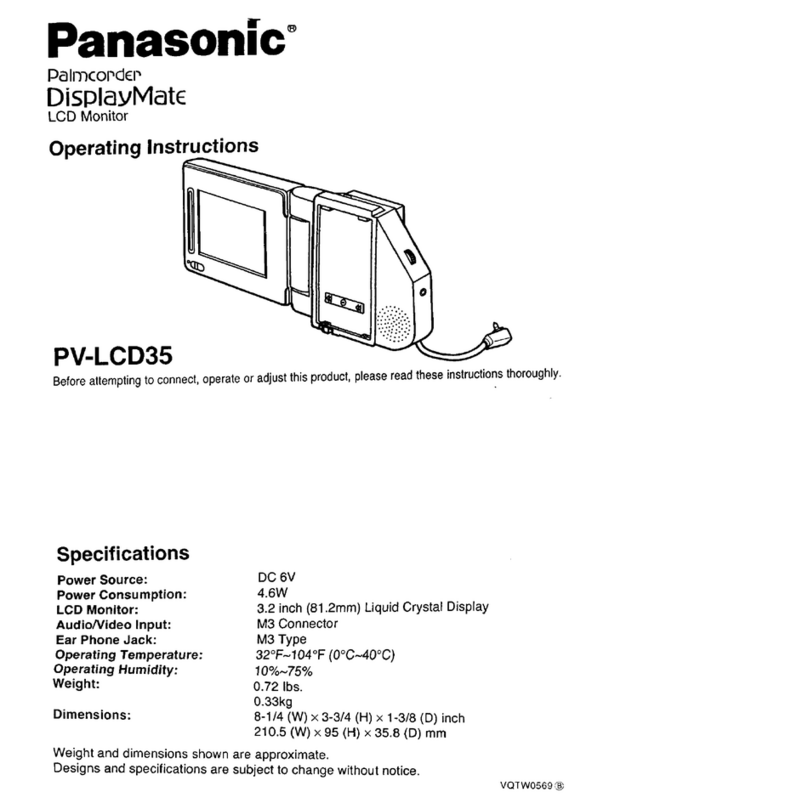Panasonic PV-LCD35 User manual