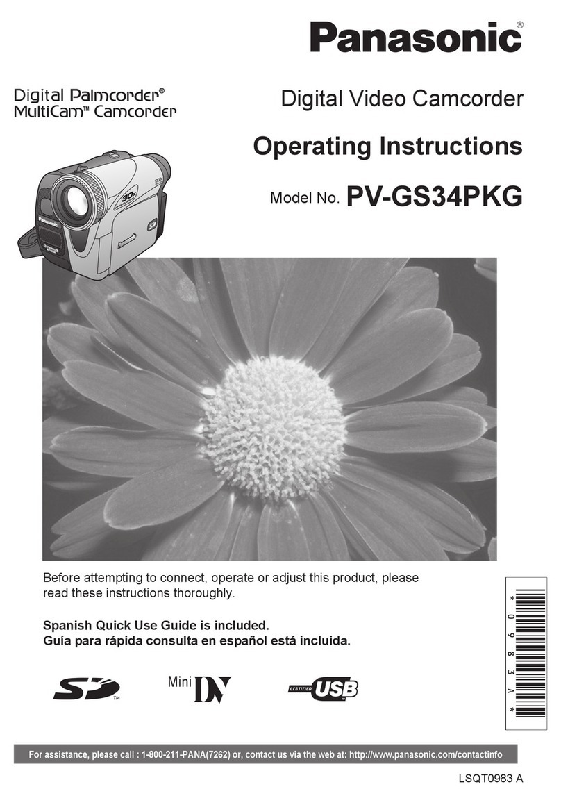 Panasonic Palmcorder Multicam PV-GS34PKG operating instructions