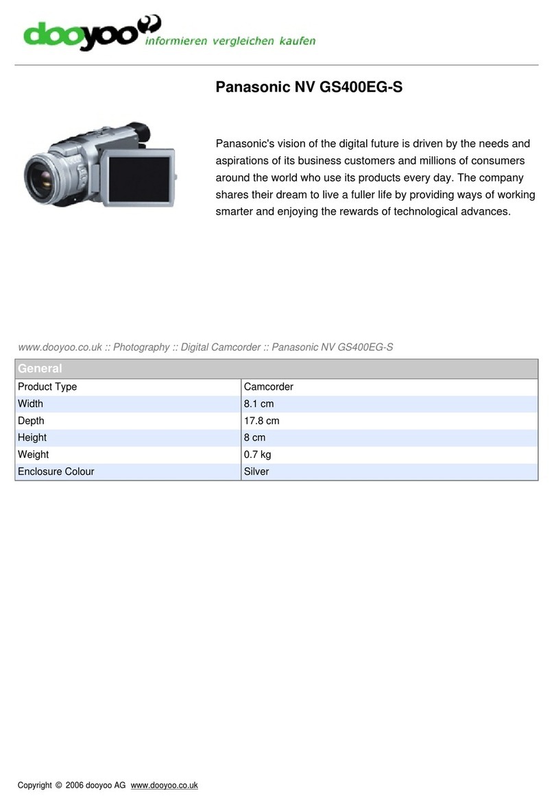 Panasonic NV GS400EG-S User manual