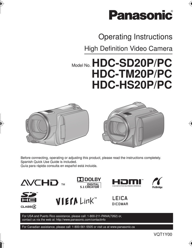 Panasonic HDC-HS20P operating instructions