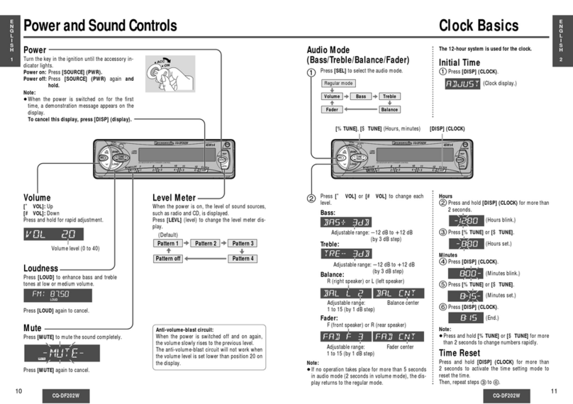 Panasonic CQDF202 operating instructions