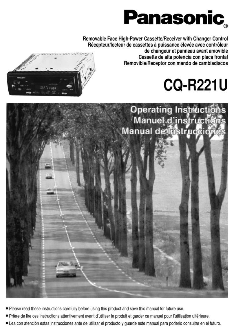 Panasonic CQR221U - AUTO RADIO/CASSETTE User manual