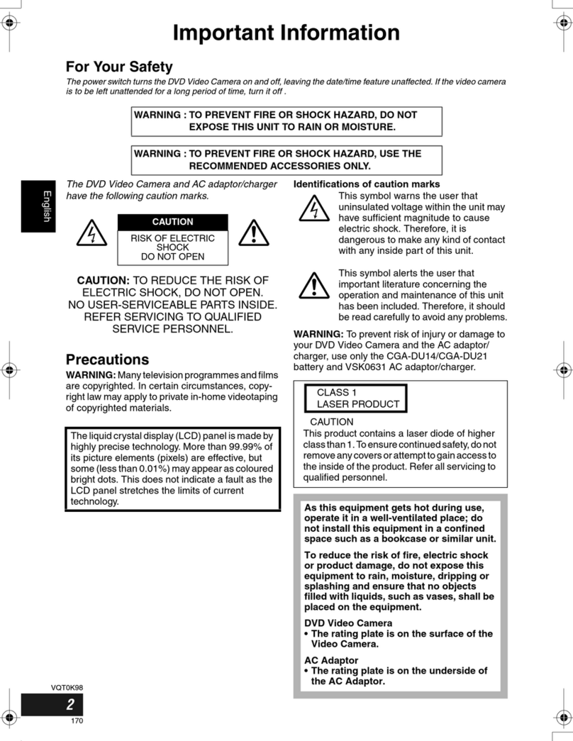 Panasonic VDR-M70GC User manual