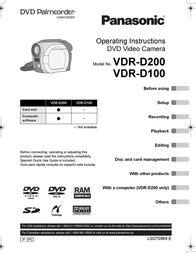 Panasonic Palmcorder VDR-D100 User manual