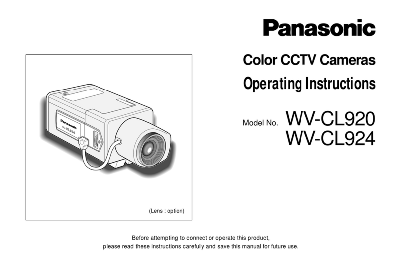Panasonic WVCL920 - COLOR CAMERA operating instructions