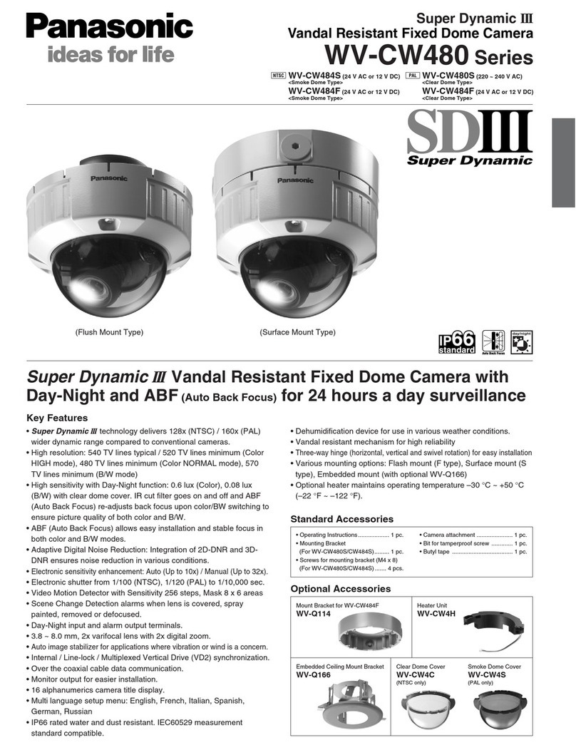 Panasonic Super Dynamic III WV-CW484S User manual Panasonic Super Dynamic III WV-CW484S User manual