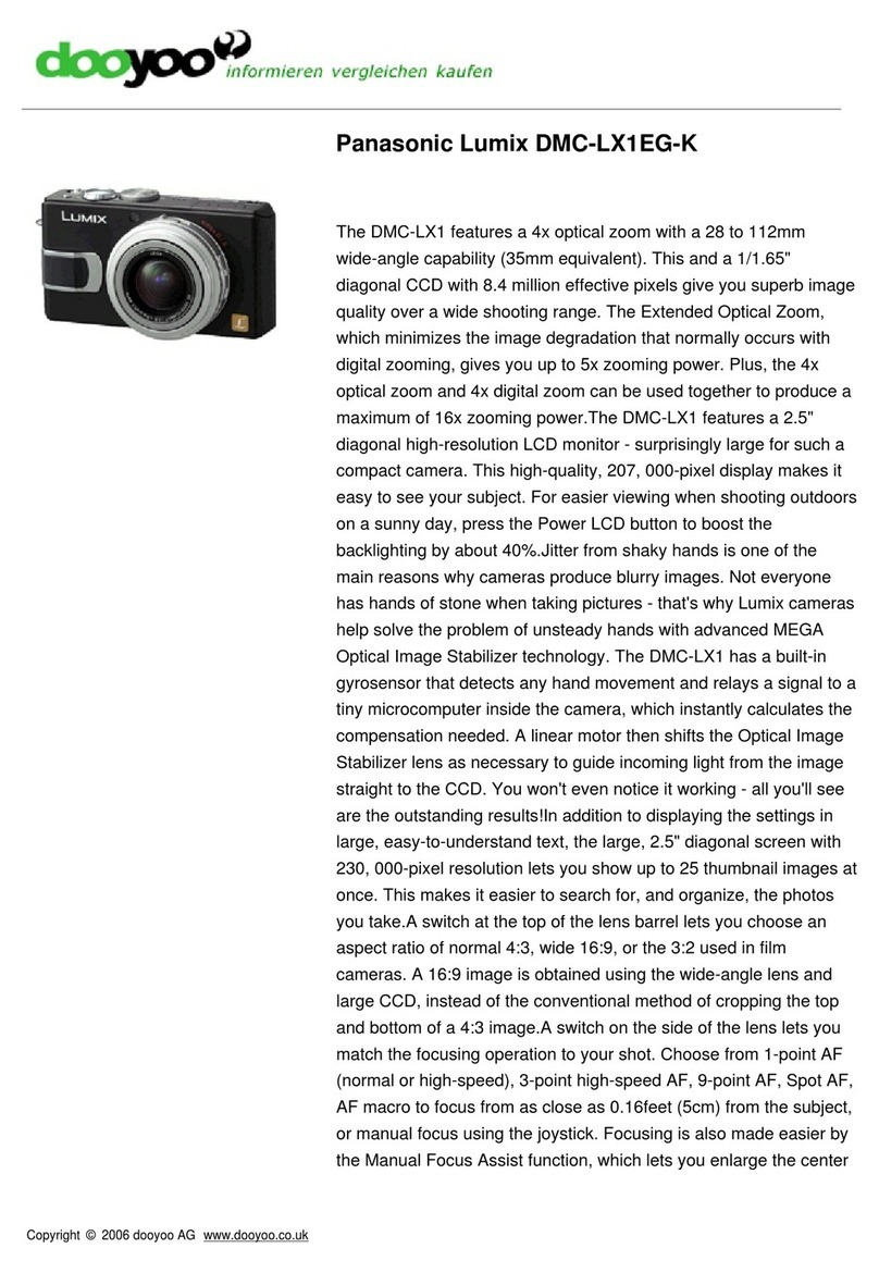 Panasonic Lumix DMC-LX1EG-K User manual