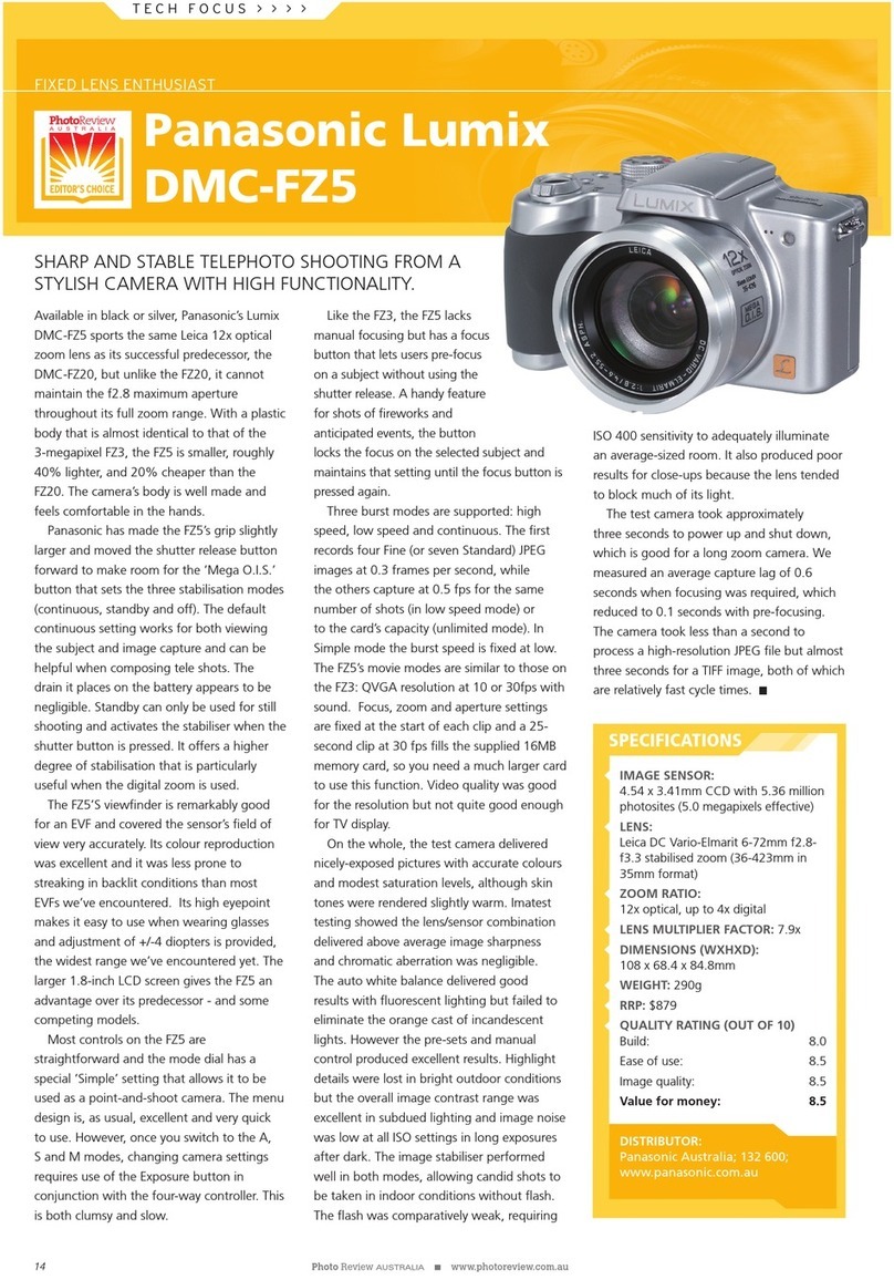 Panasonic Lumix DMC-FZ5 User manual