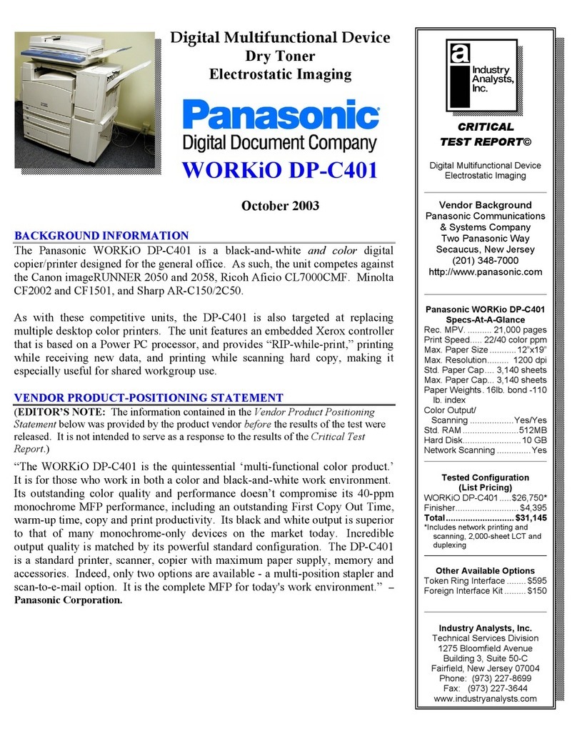 Panasonic Workio DP-C401 User manual