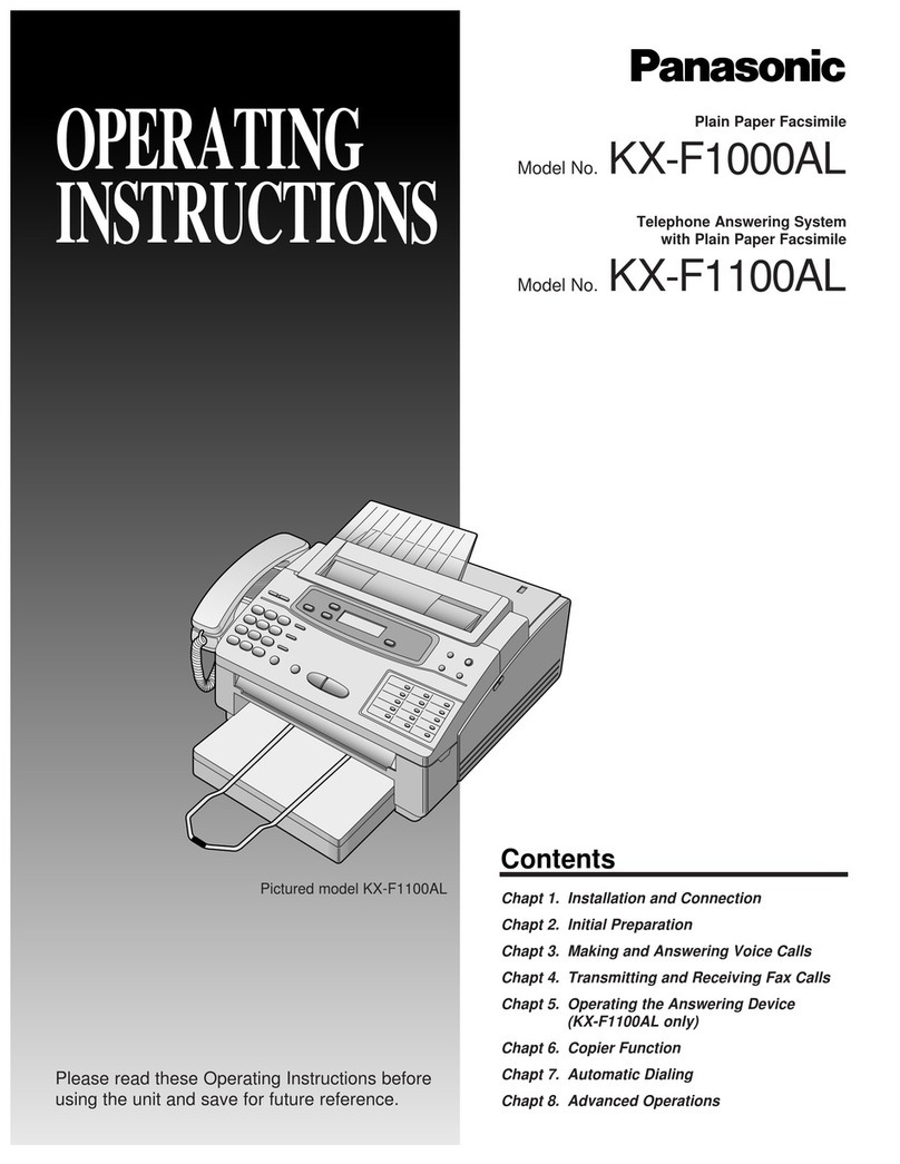 Panasonic KX-F1000AL operating instructions