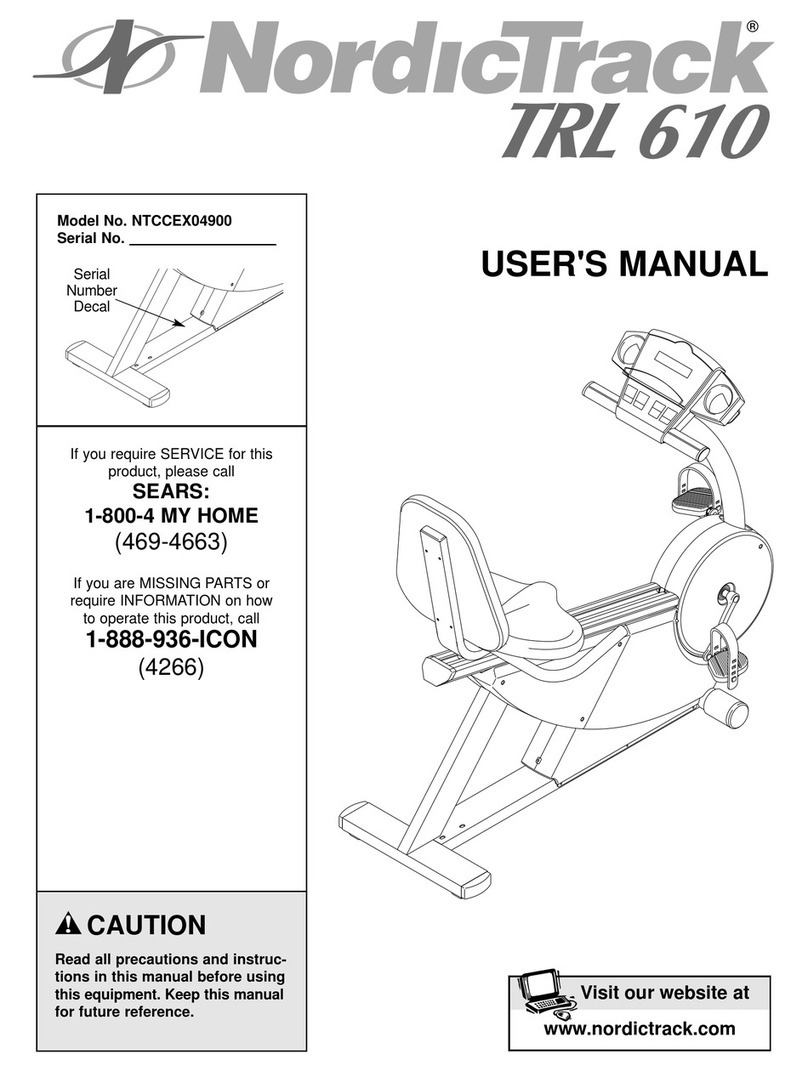 NordicTrack NTCCEX04900 user manual