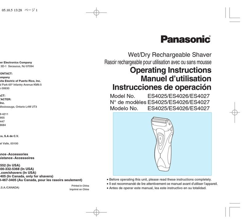 Panasonic ES4025 operating instructions