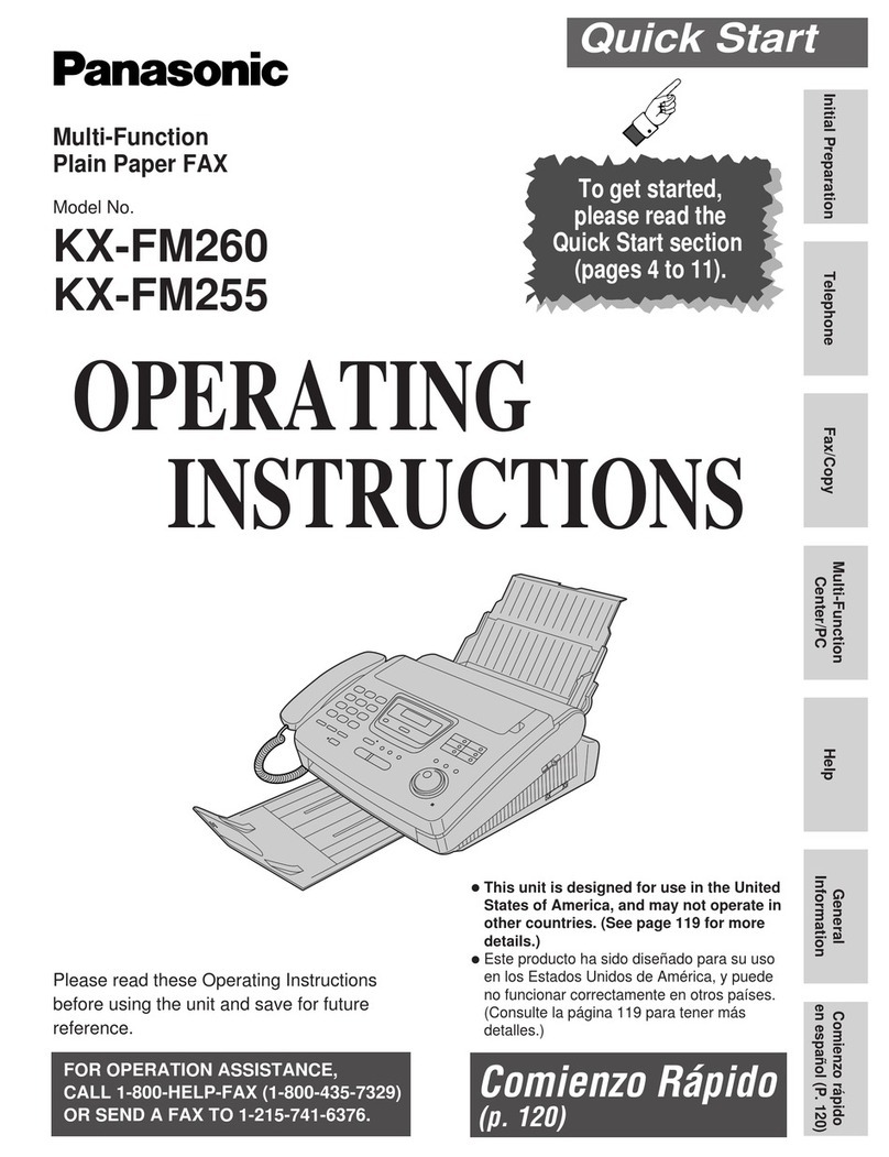 Panasonic KX-FM255 User manual