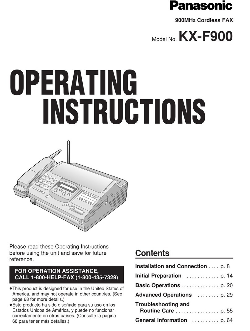 Panasonic KX-F900 User manual
