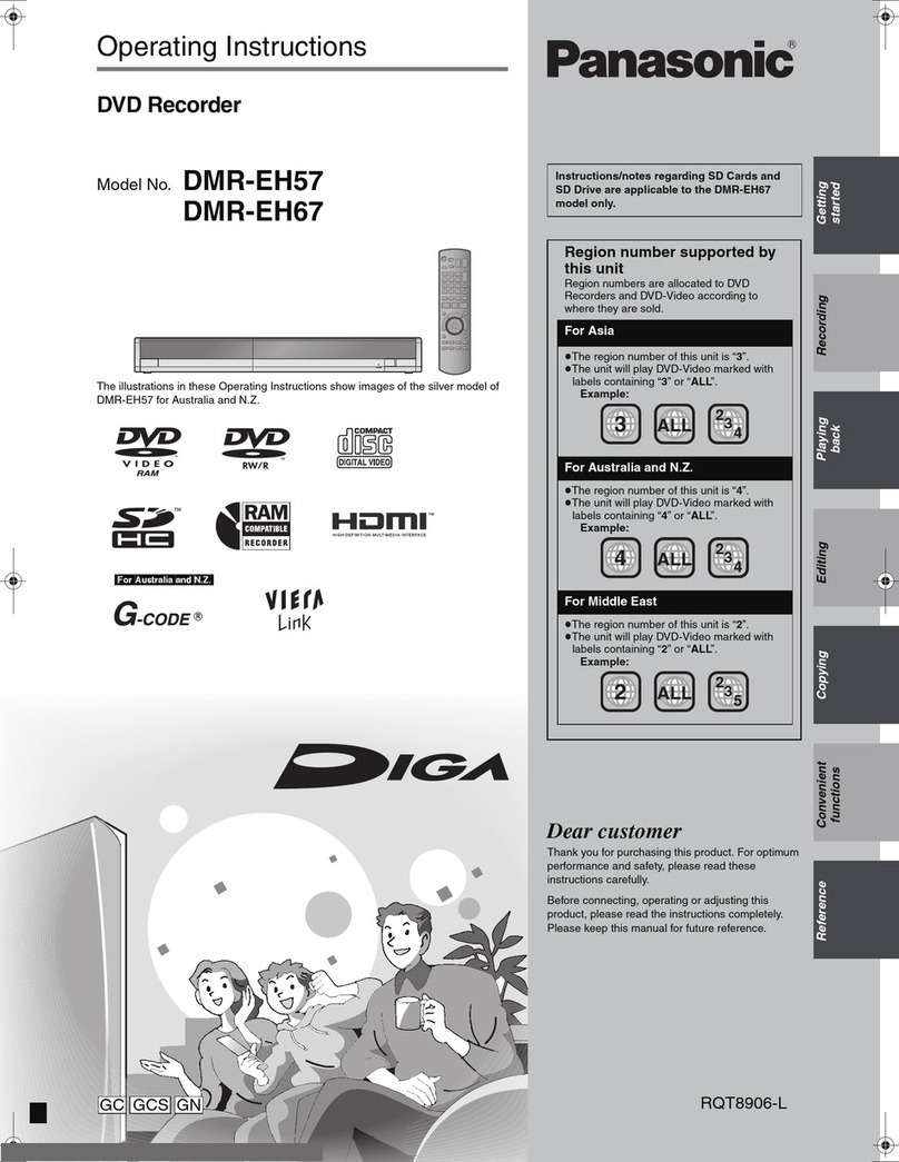 Panasonic Diga DMR-EH57 User manual