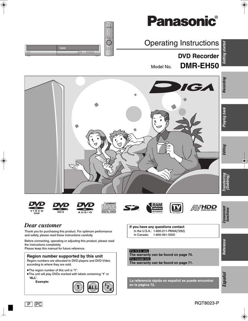 Panasonic Diga DMR-EH50 User manual