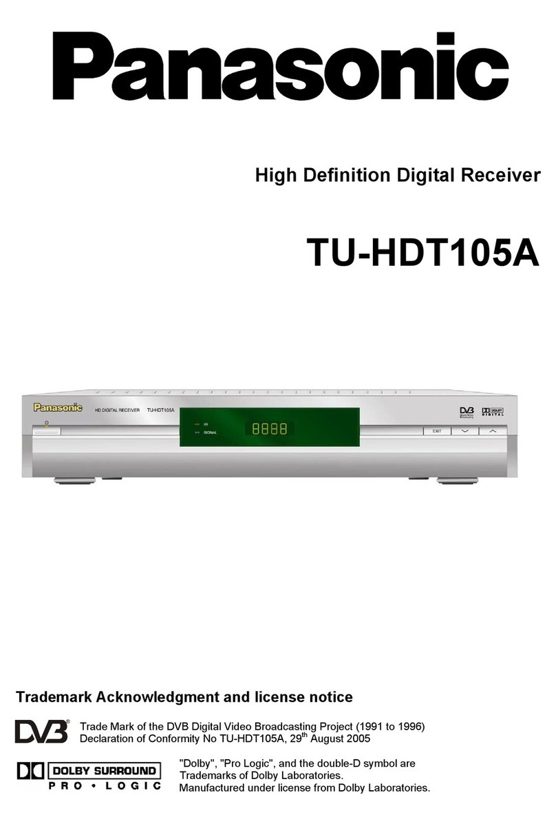 Panasonic TU-HDT105A User manual