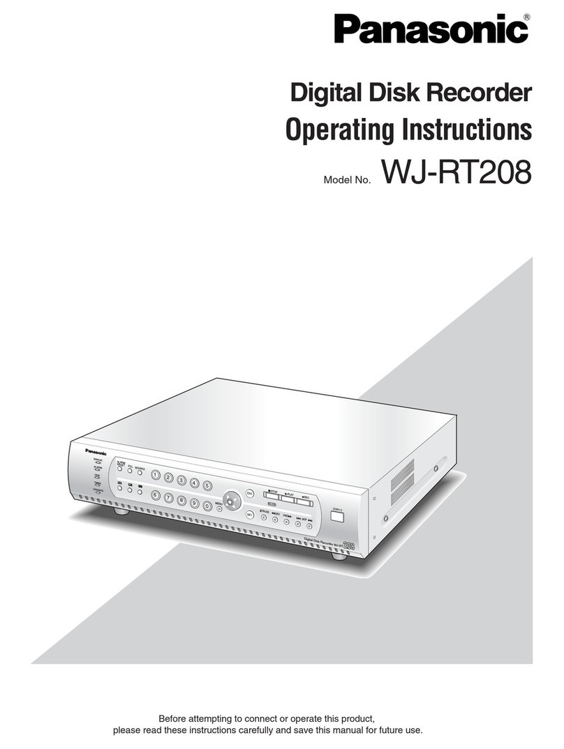 Panasonic WJRT208 - Digital Disk Recorder User manual