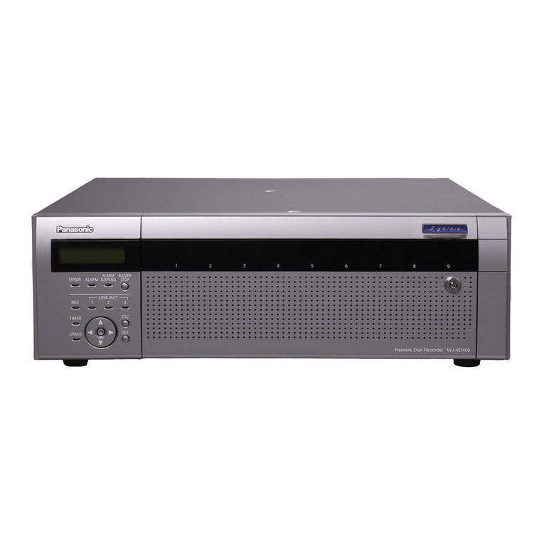 Panasonic WJND400 - NETWORK DISK RECORDER User manual