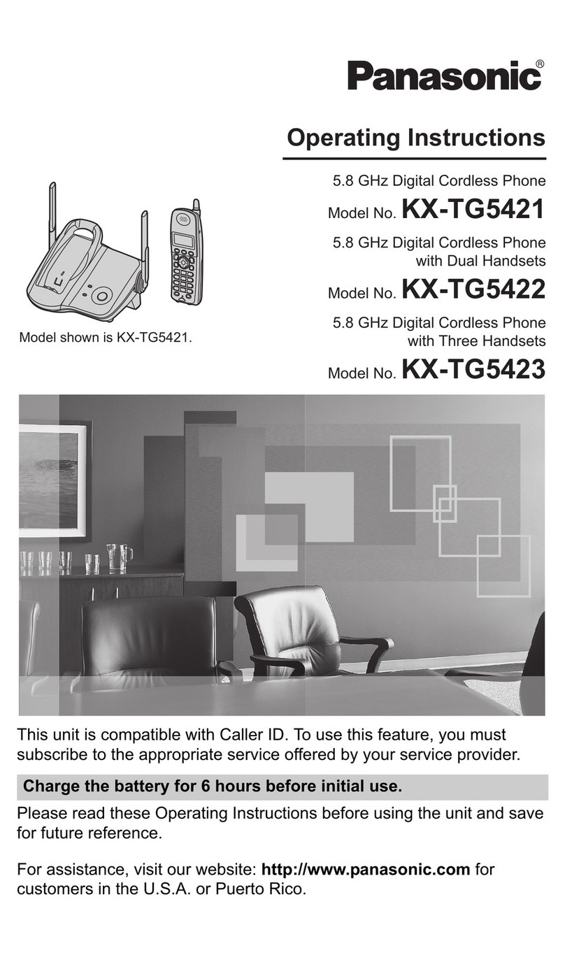 Panasonic KX-TG5421 operating instructions