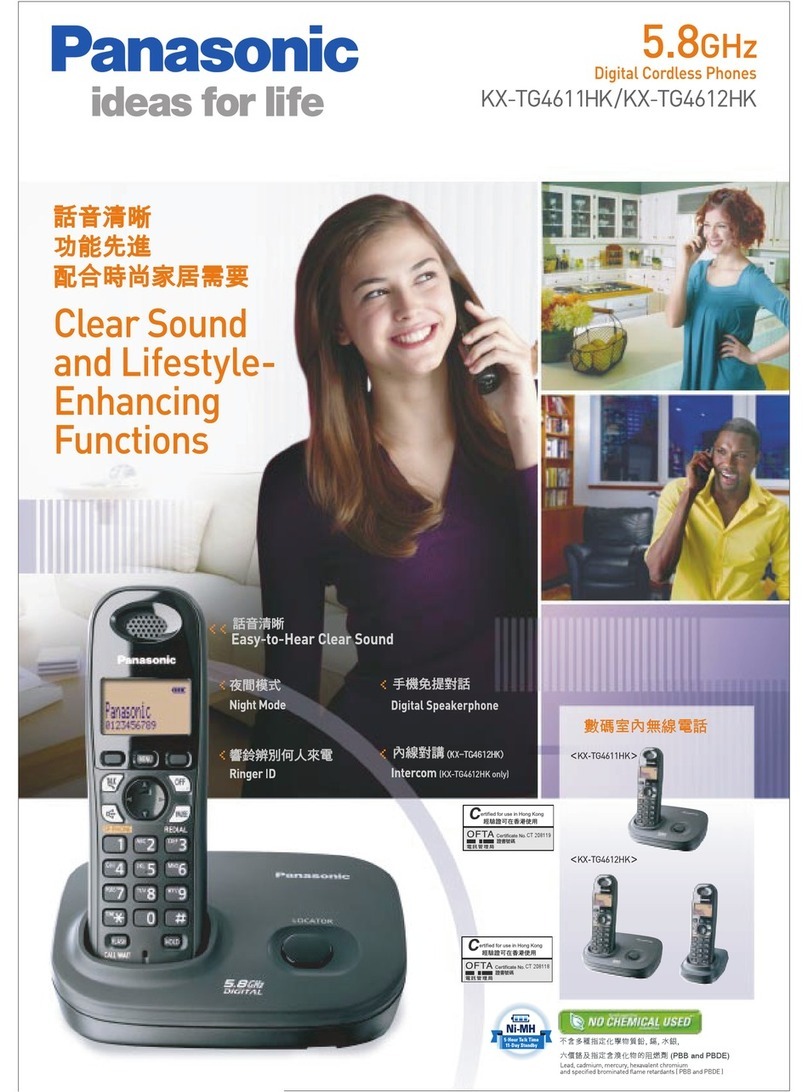 Panasonic KX-TG4612HK Specifications
