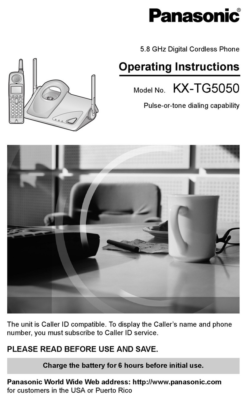 Panasonic KX-TG5050 operating instructions