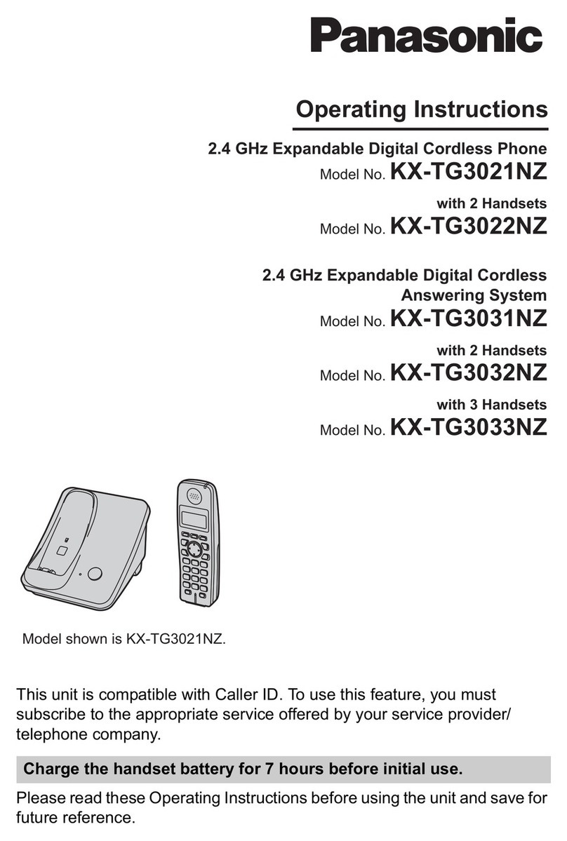 Panasonic KX-TG3021NZ operating instructions